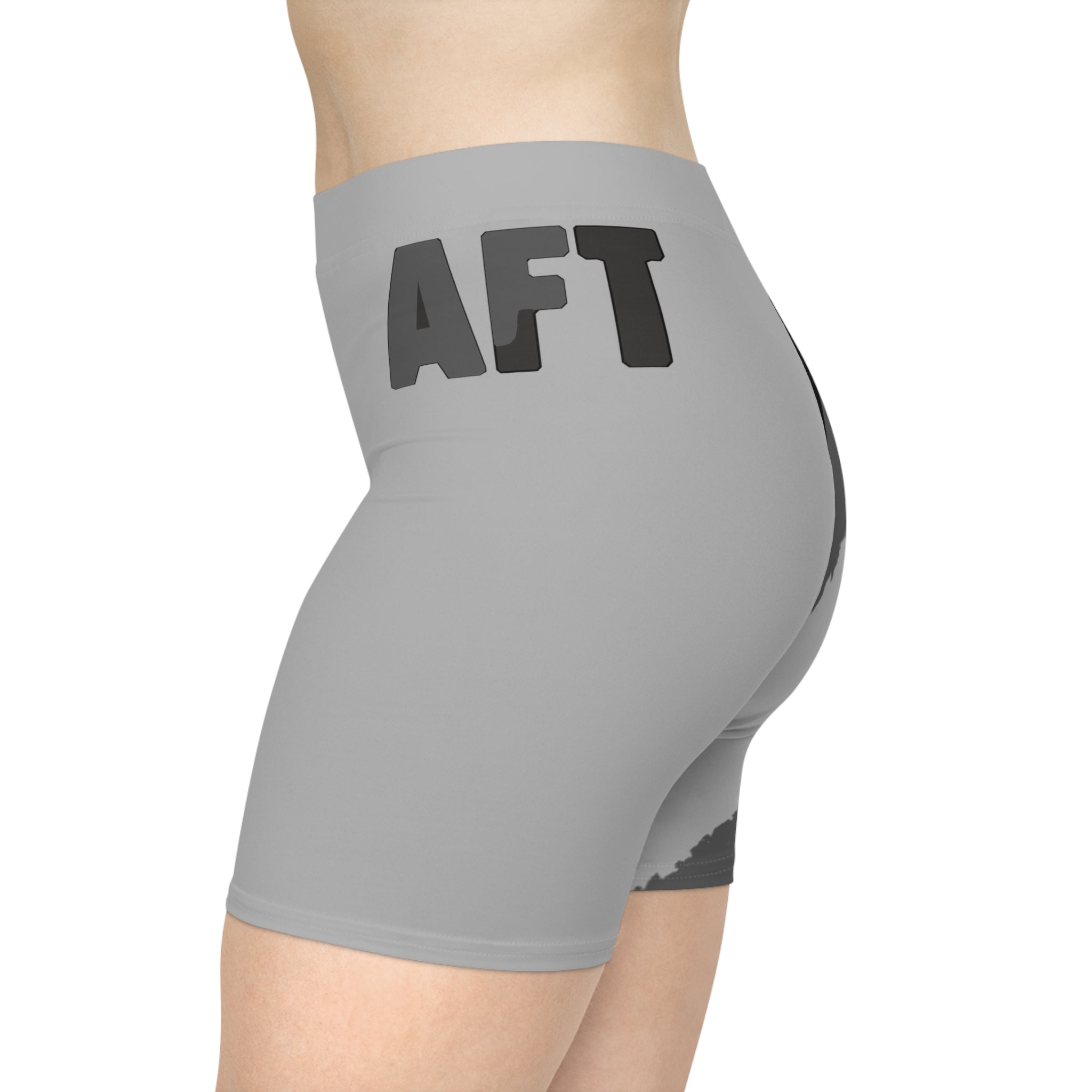 Light Grey Vibrant Women's Biker Shorts