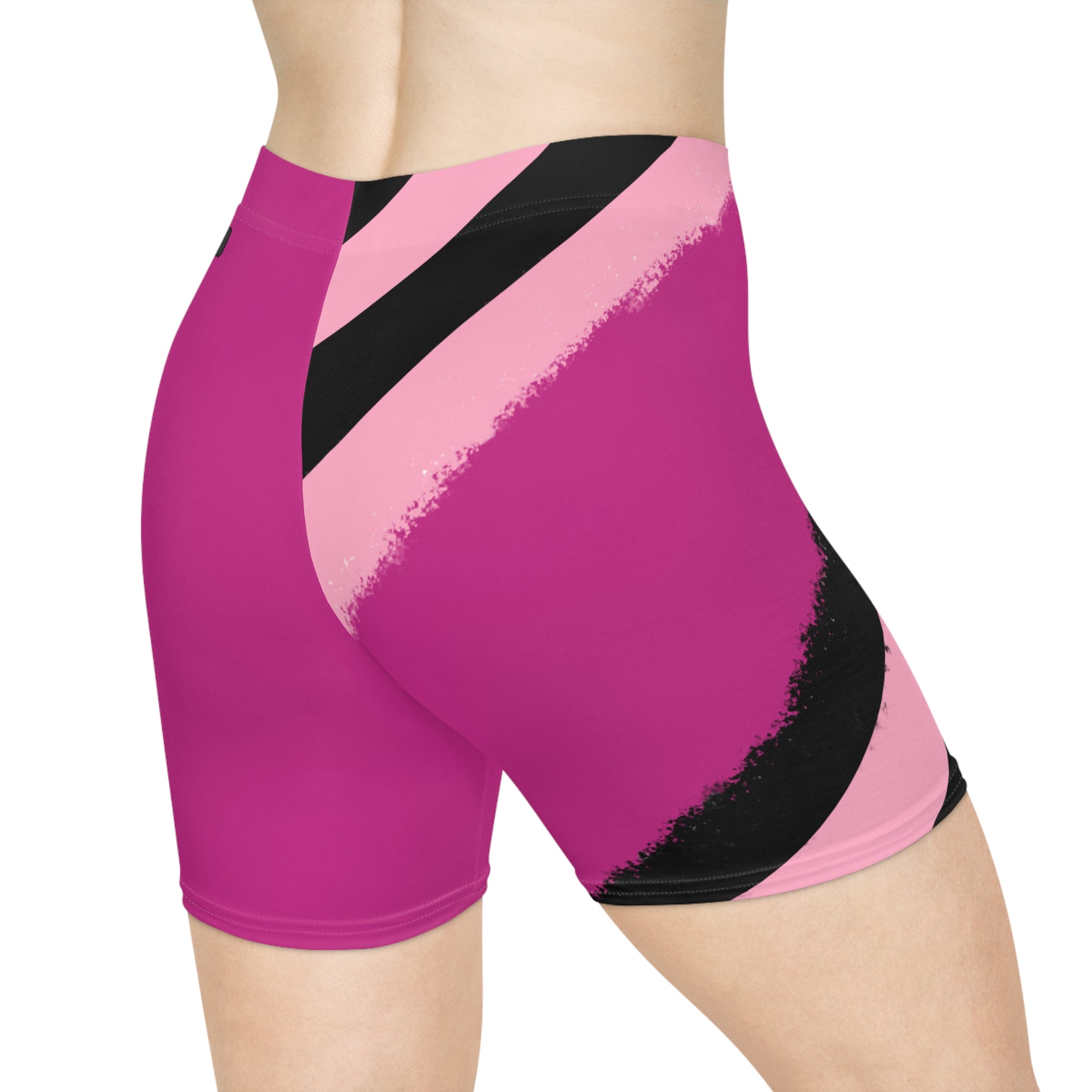 Dark Pink Vibrant Women's Biker Shorts