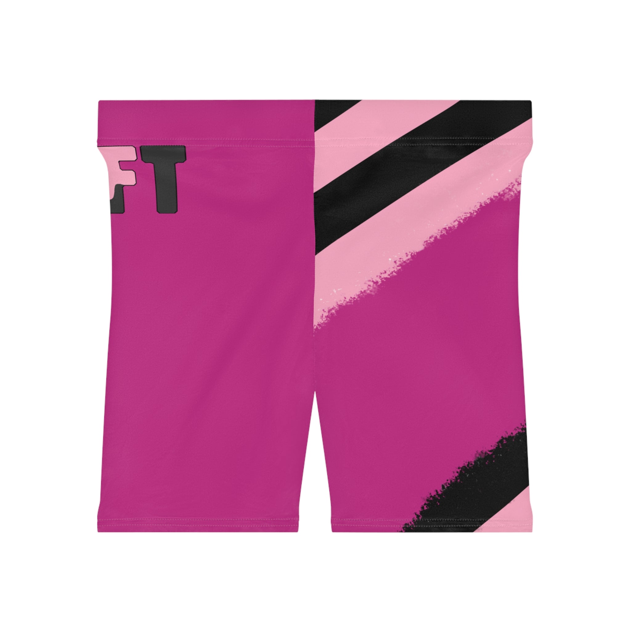 Dark Pink Vibrant Women's Biker Shorts