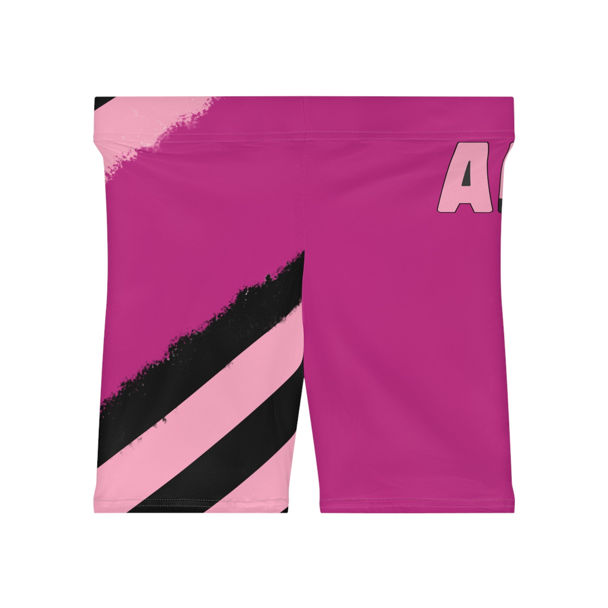 Dark Pink Vibrant Women's Biker Shorts