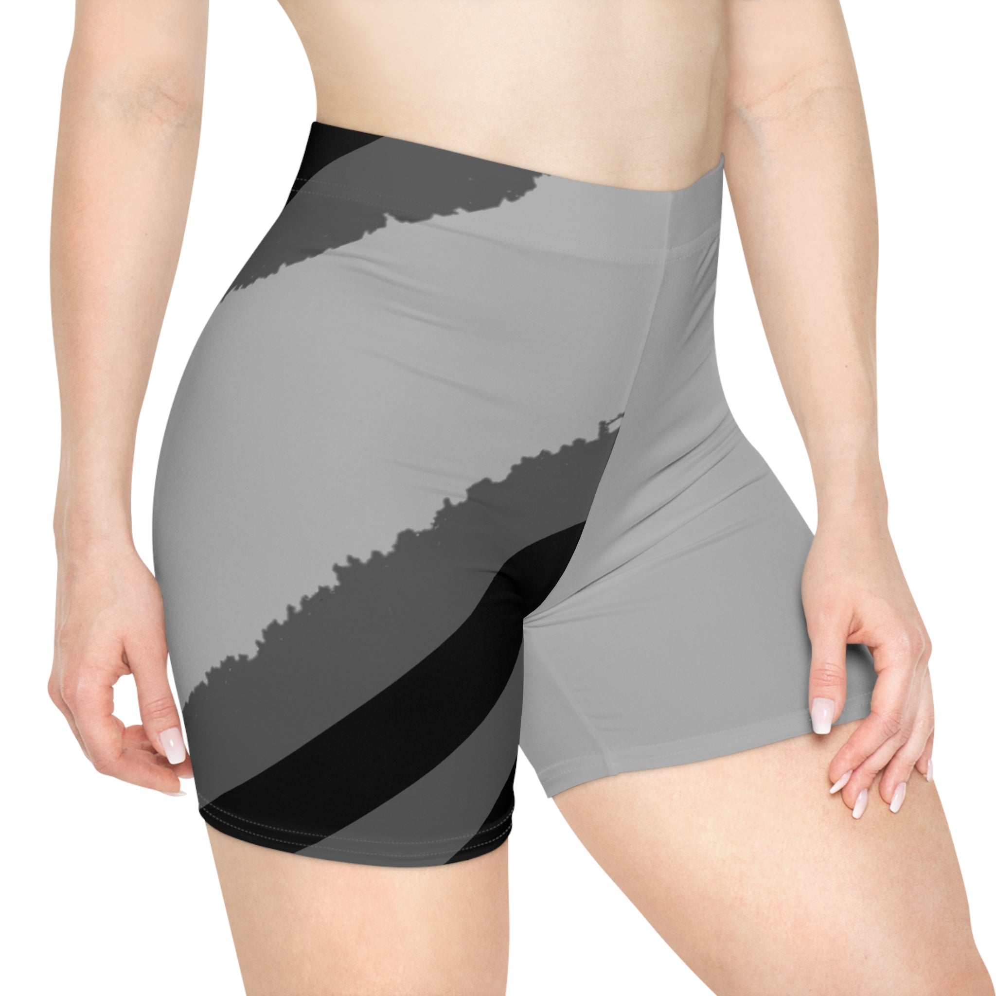 Light Grey Vibrant Women's Biker Shorts